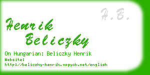 henrik beliczky business card